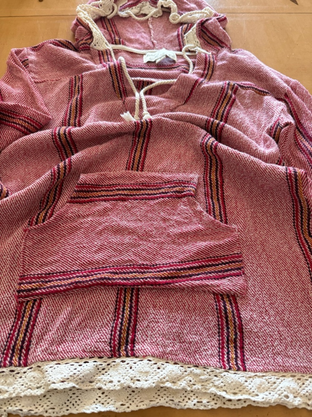 Vintage Havana Pink Striped Baja Hoodie - Picture 4 of 4